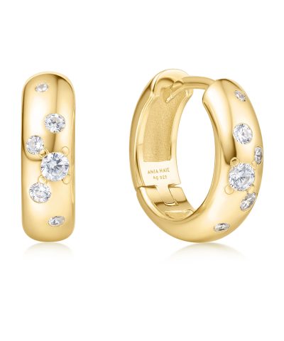Ania Haie Gold Small Chubby Sparkling Hoop Earrings