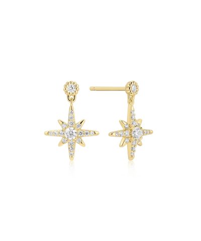 Ania Haie Gold Dangling Nova Star Stud Earrings