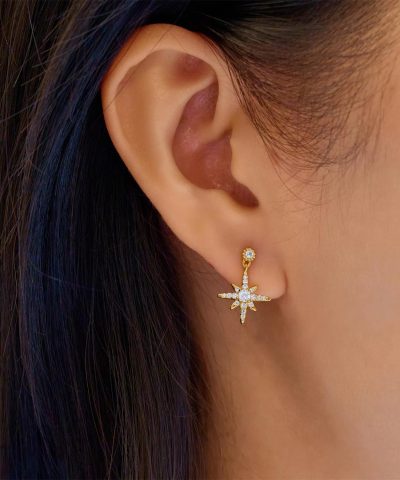 Alternative view of Ania Haie Gold Dangling Nova Star Stud Earrings