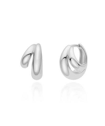 Ania Haie Silver Dome Huggie Hoop Earrings