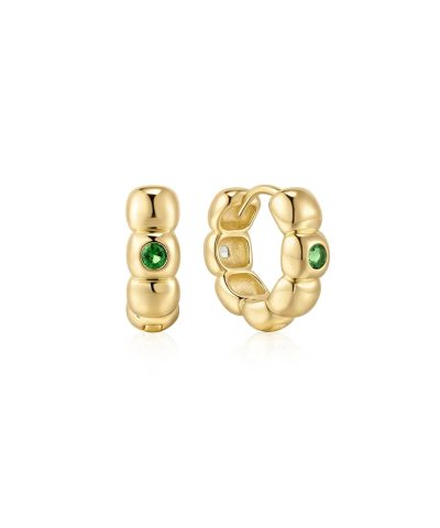 Ania Haie Gold Reversible Puffy Huggie Hoop Earrings