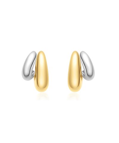 Ania Haie Two-Tone Dome Stud Hoop Earrings