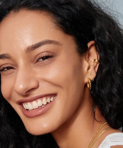 Alternative view of Ania Haie Gold Twisted Huggie Hoop Earrings