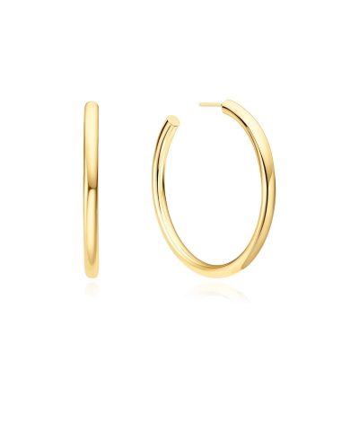 Ania Haie Gold Classic Tube Oversized Hoop Earrings