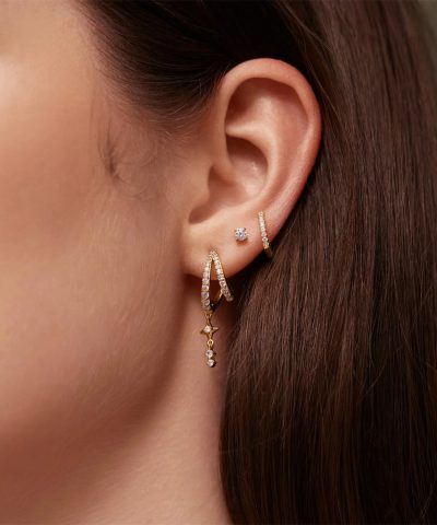 Alternative view of Ania Haie Gold Star Drop Stud Earrings