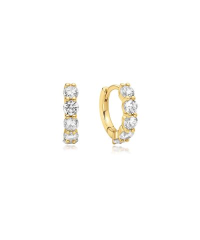 Ania Haie Gold Quintet Sparkle Huggie Hoop Earrings