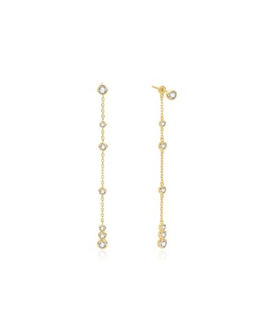 Ania Haie Gold Cascade Station Drop Stud Earrings