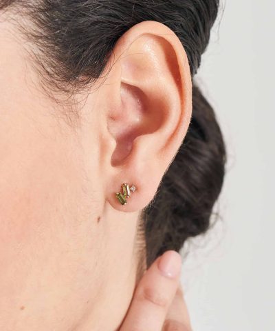 Alternative view of Ania Haie 14kt Gold Tourmaline and White Sapphire Stud Earrings