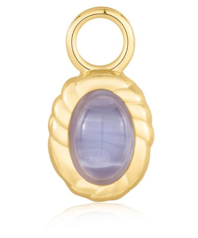 Ania Haie Gold Oval Blue Agate Earring Charm