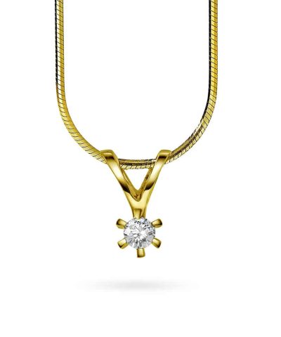 Gulldia Forever Anheng i gull med diamant 0,07ct WP1