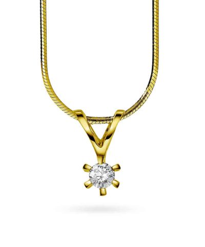 Gulldia Forever Anheng i gull med diamant 0,10ct WP1