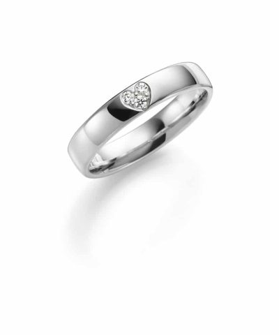 GD FOREVER hv.gull giftering m/diamant 0,03 ct W/SI