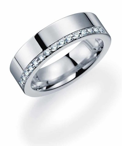GD FOREVER hv.gull giftering m/diamant 0,14 ct W/SI