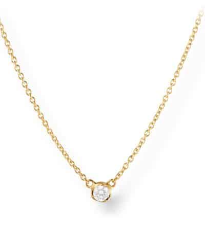 Georg Jensen anheng gult gull Signature Diamonds