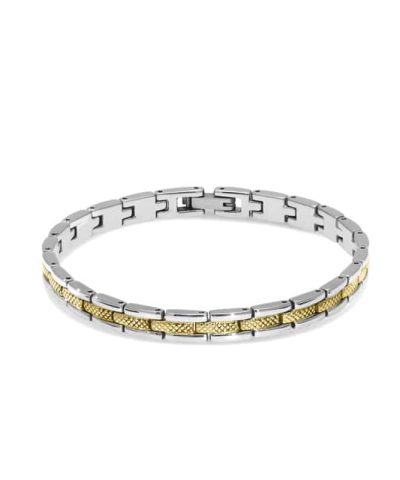 Alternative view of Bracelet Steel SANTORIN 6mm Bicolor IP Gold 21cm