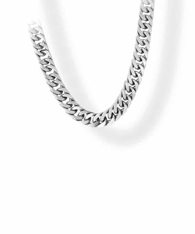 Necklace Satined steel CROONER 8mm Steel