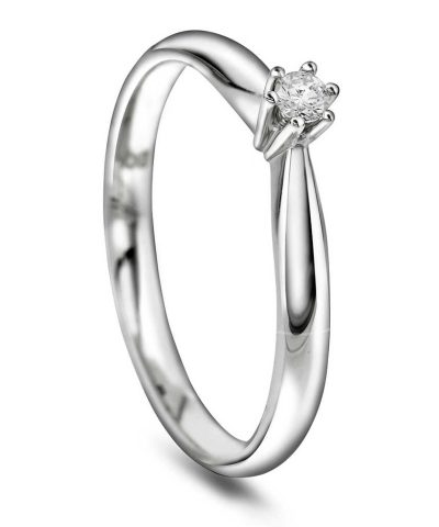 Ingrid ring hvitt gull med diamant 0,05 ct W/Si