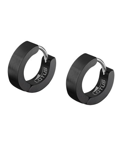 Lotus Style, ørering, stål, sort PVD (bredde 4 mm, ytre Ø 13 mm) - LS2160-4-5