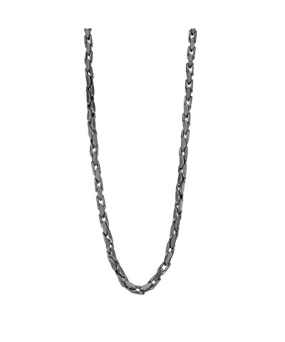 Lotus Style, kjede i stål, sort PVD (bredde 4 mm, lengde 50-55 cm) - LS2598-1-3