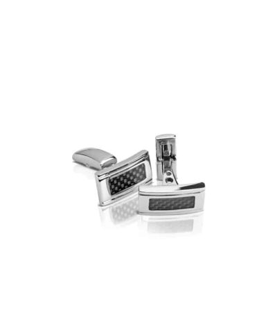 Cufflinks MERCURY Steel/Carbon Black