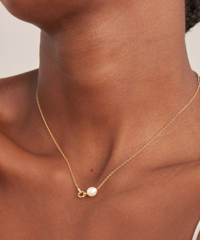 Alternative view of Ania Haie Gold Pearl Link Chain Necklace