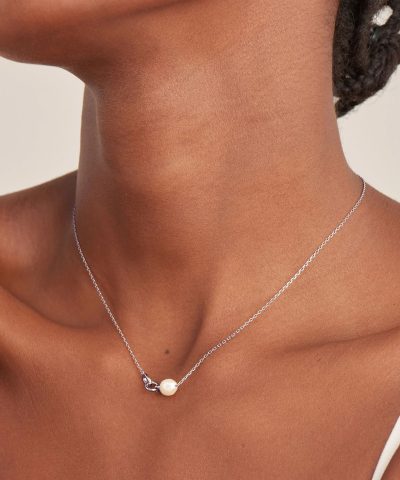Alternative view of Ania Haie Silver Pearl Link Chain Necklace