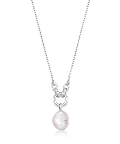 Ania Haie Silver Pearl Sparkle Pendant Necklace