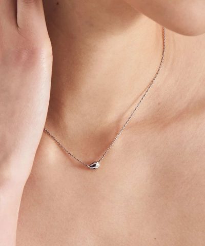 Alternative view of Ania Haie Silver Pebble Sparkle Necklace