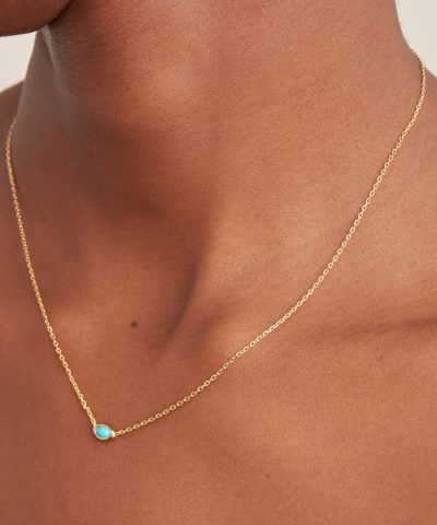 Alternative view of Ania Haie Gold Turquoise Wave Necklace