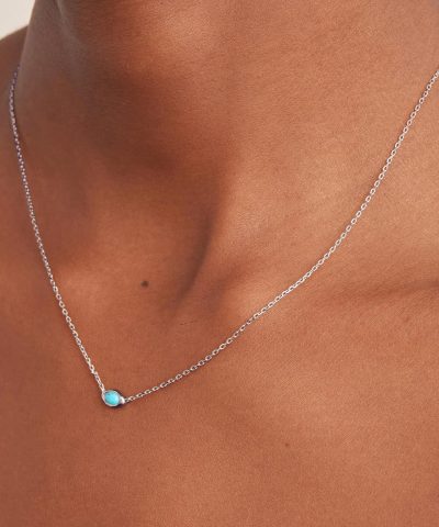 Alternative view of Ania Haie Silver Turquoise Wave Necklace