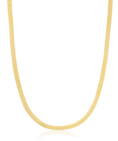 Ania Haie Gold Flat Snake Chain Necklace