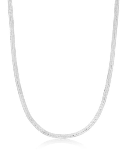 Ania Haie Silver Flat Snake Chain Necklace