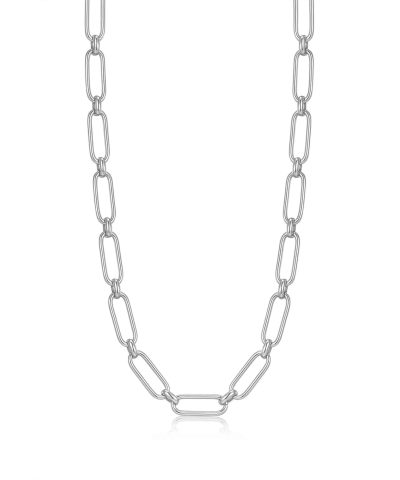 Ania Haie Silver Cable Connect Chunky Chain Necklace