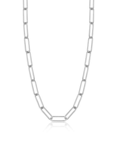Ania Haie Silver Paperclip Chunky Chain Necklace