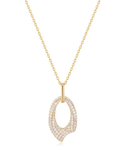 Ania Haie Gold Pavé Arrow Pendant Necklace