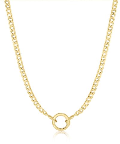 Ania Haie Gold Curb Chain Charm Connector Necklace