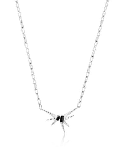 Ania Haie Silver Sparkle Spike Pendant Necklace
