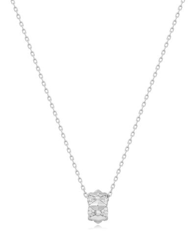 Ania Haie Silver Geometric Sparkle Pendant Necklace