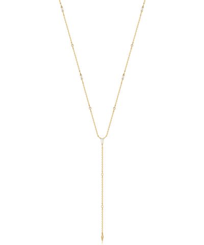 Ania Haie Gold Sparkle Point Y Necklace