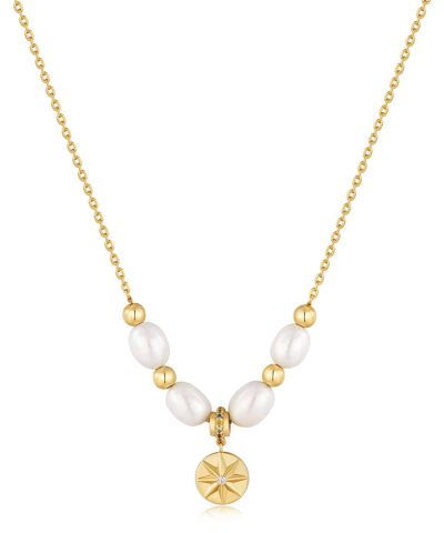 Ania Haie Gold Pearl Star Pendant Necklace