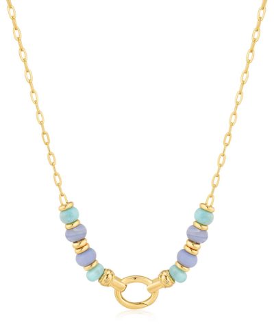 Ania Haie Gold Amazonite and Agate Charm Connector Necklace