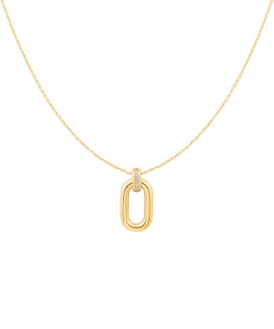 Ania Haie Gold Oval Hoop Pendant Necklace