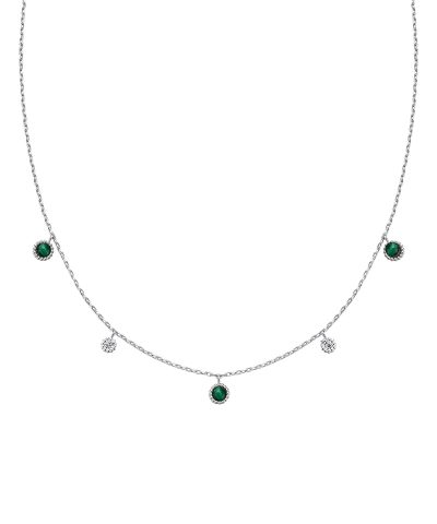 Ania Haie Silver Malachite Station Necklace