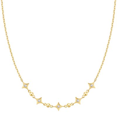 Ania Haie Gold Sparkling Star Station Necklace