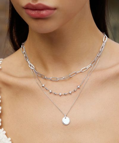 Alternative view of Ania Haie Silver Sparkling Star Station Necklace