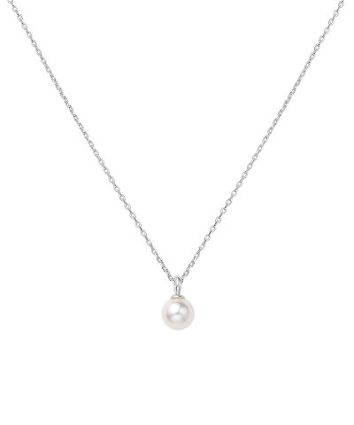 Ania Haie Silver Pearl Drop Pendant Necklace