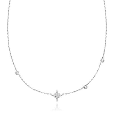 Ania Haie Silver Eight-Pointed Star CZ Necklace