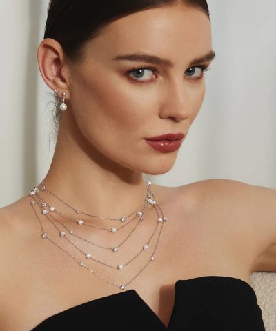 Alternative view of Ania Haie Silver Shell Pearl Station Chain Necklace
