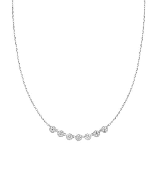 Ania Haie Silver Pave Bar Chain Necklace main image 1