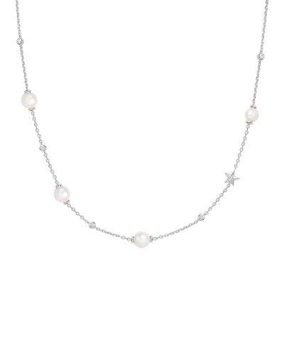 Ania Haie Gold Pearl and Star Station Necklace